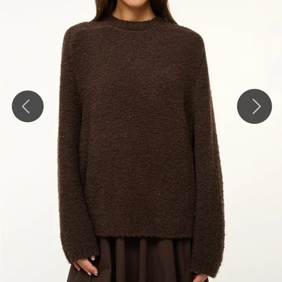 STAUD Women’s LG Earth Siren Sweater Wool Blend Oversized Boyfriend Fit Layering - Picture 11 of 11